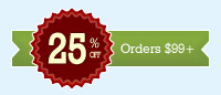 25% Off orders over $99