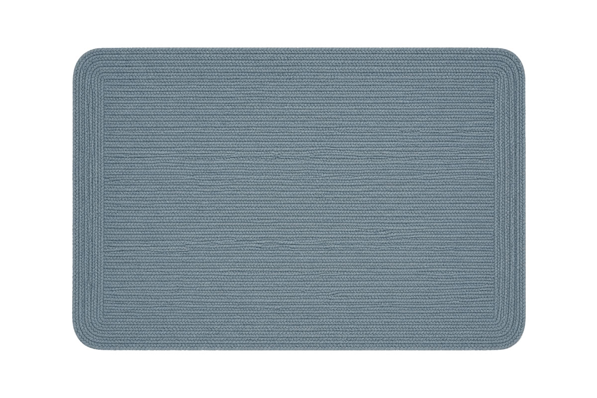 Solid Williamsburg Blue - Rectangle Braided Rug
