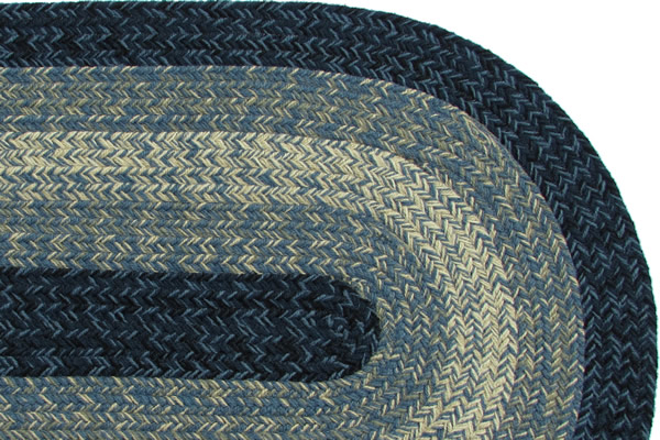Maine Blue Braided Rug, Are Wool Braided Rugs Washable