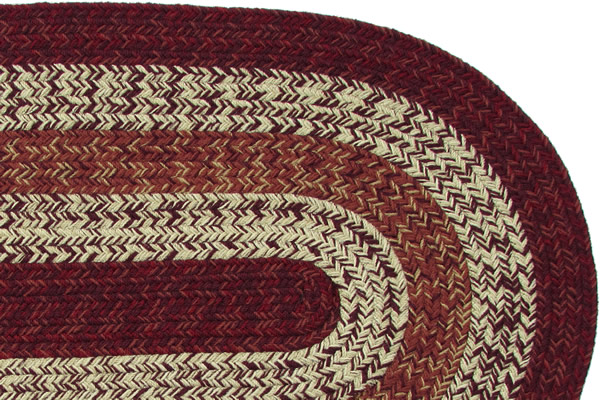 New York - Burgundy - Braided Rug